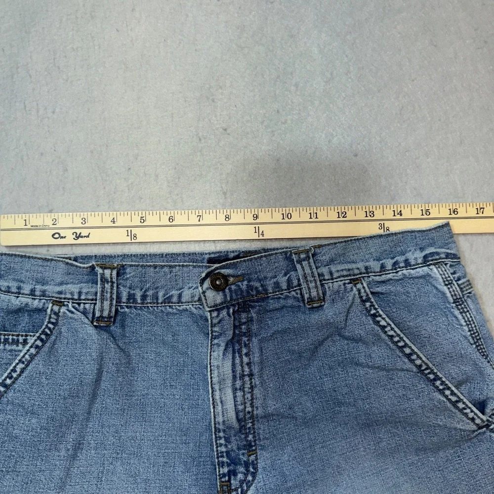 Aeropostale‎ Mens Carpenter Shorts Light Wash Blue Denim Utility Size 30 W31 L10